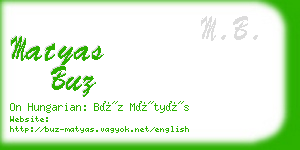 matyas buz business card